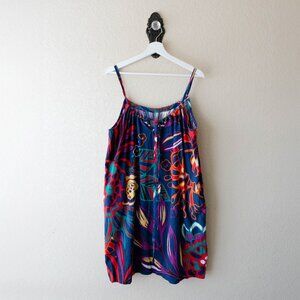 Old Navy Floral Linen Blend Sundress w/ Pockets | Size Large